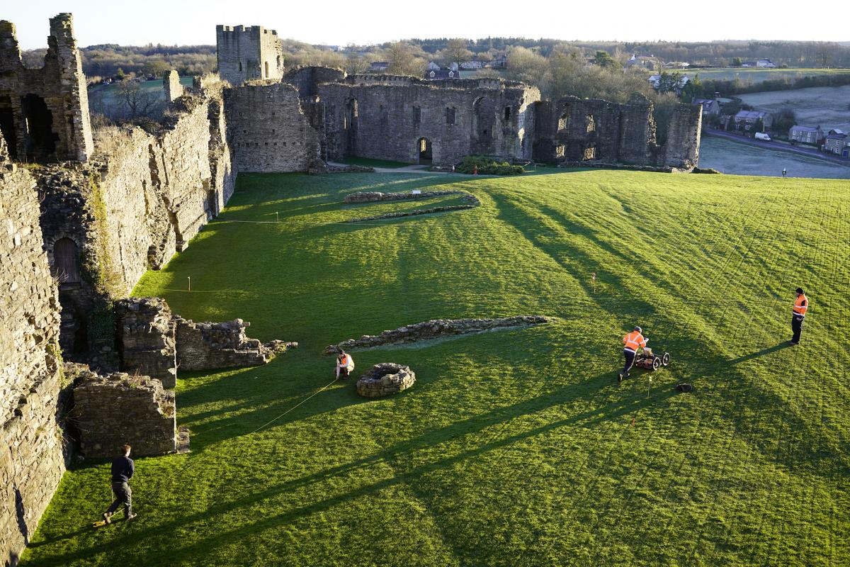 Geophysical survey at Richmond castle to record the archaeology below the heritage site